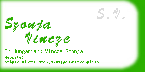 szonja vincze business card